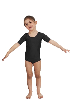 BODY DANZA LYCRA MEZZA MANICA NERO BABY